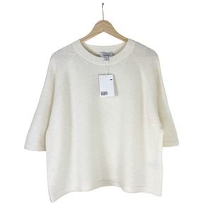 & Other Stories Boxy Short Sleeve Sweater Alpaca Cream Medium